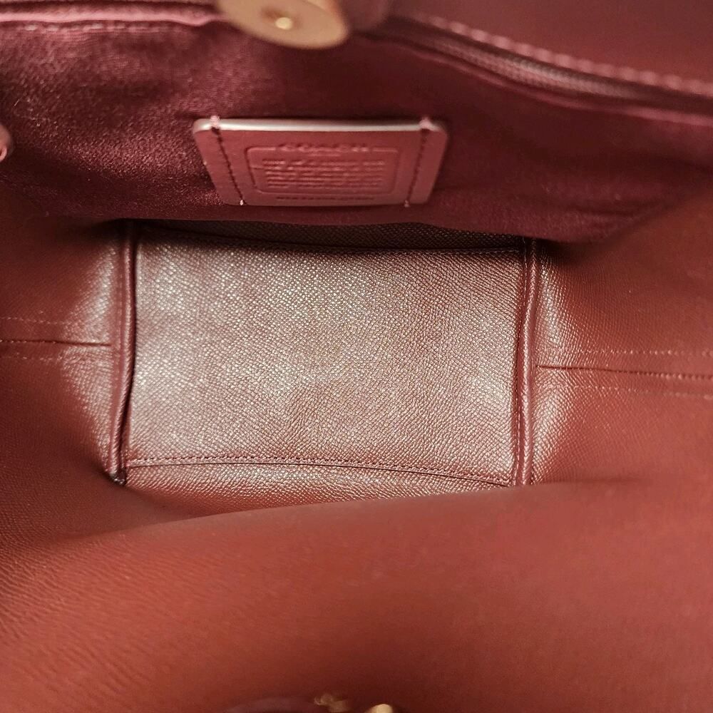 NWT COACH CT801 City Bucket Leather Bag Purse Bold Red/ Gold - Picture 7 of 8